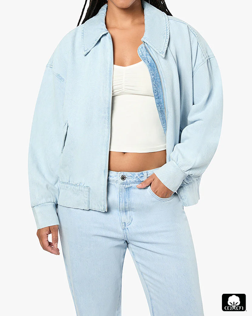 Denim Bomber Jacket | Super Light