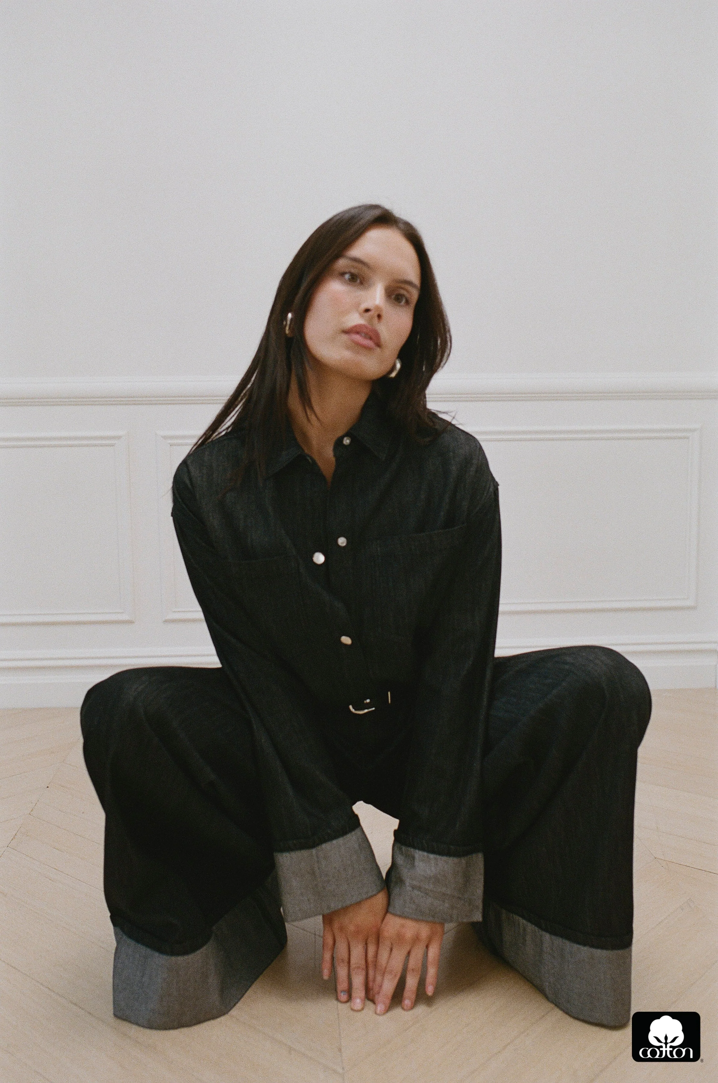 Denim Cuff Shirt | Dark Grey - Image 3