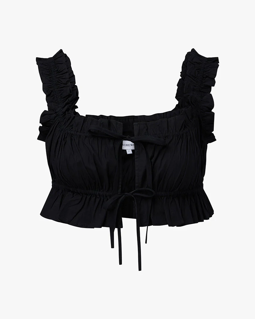Double Tie Top | Black - Image 2