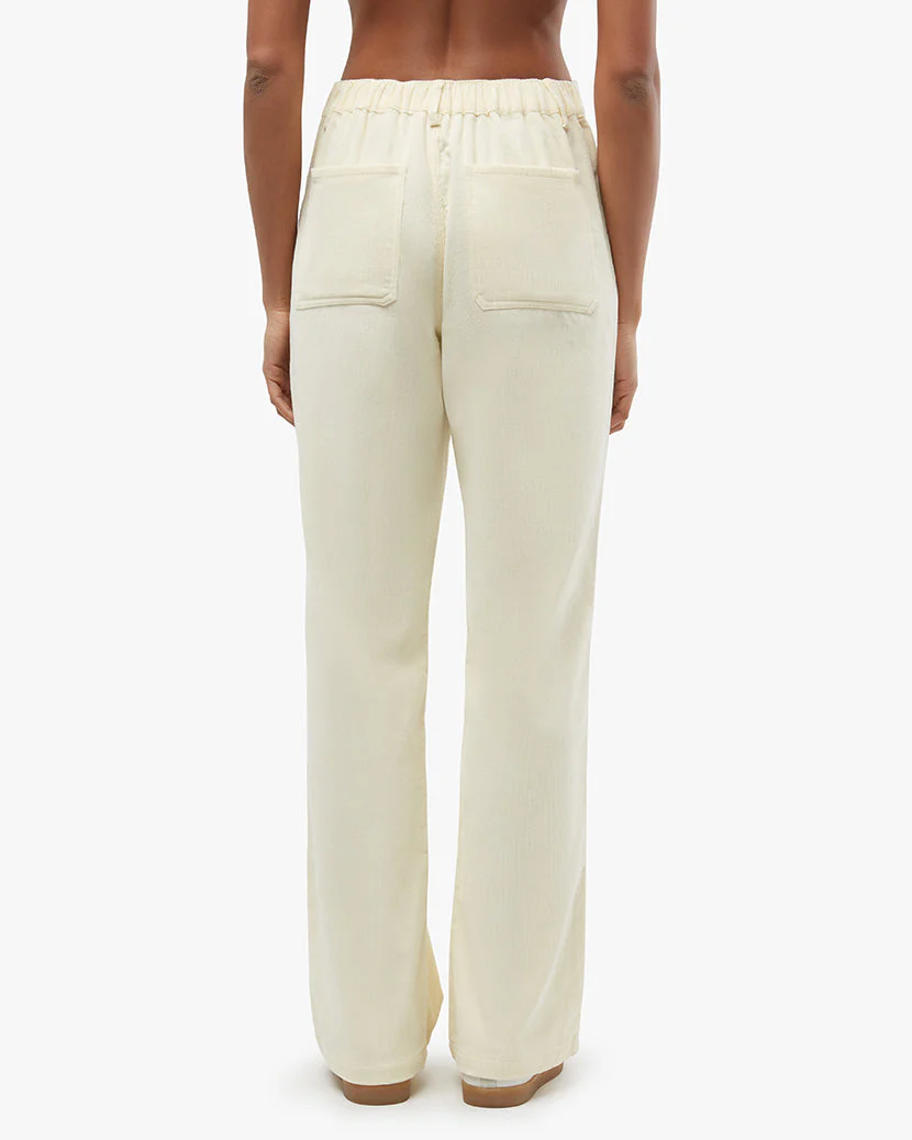 Elastic Back Corduroy Pant | Ivory - Image 4