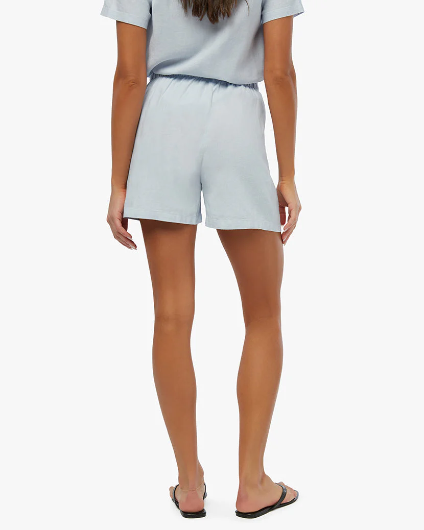 Elastic Linen Short | Light Blue - Image 5