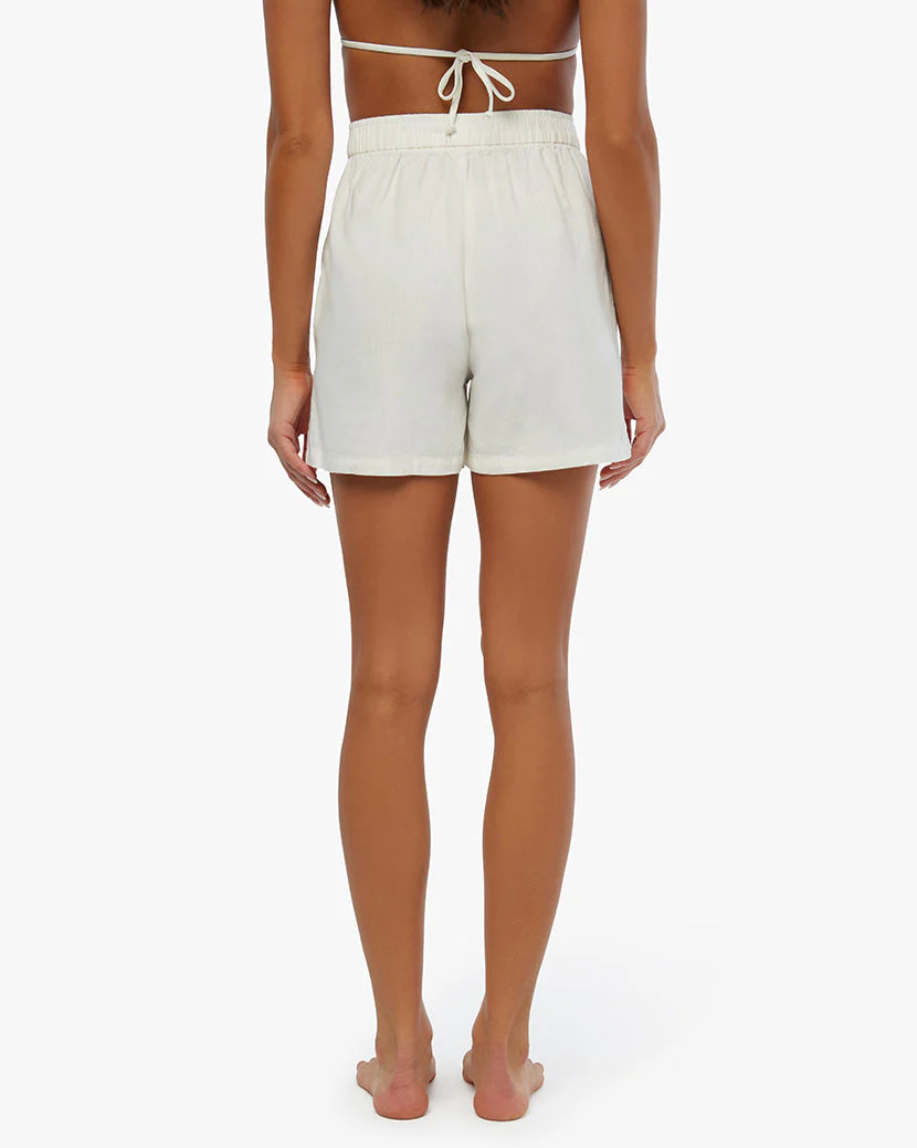 Elastic Linen Short | White - Image 5