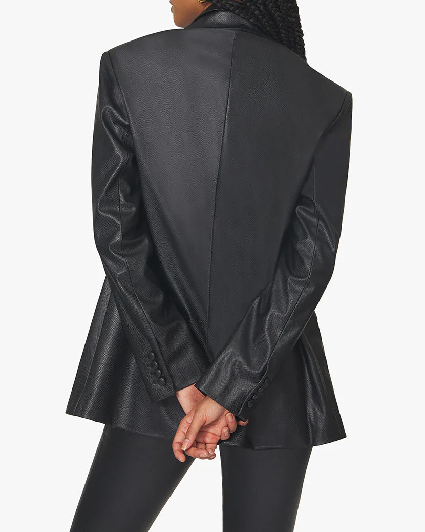 Embossed Croc Fall Blazer | Black - Image 5