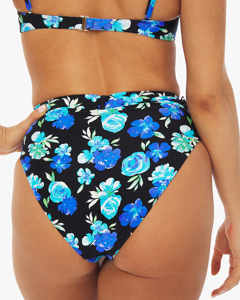 Emily 90's Floral Bikini Bottom | Black - Image 4
