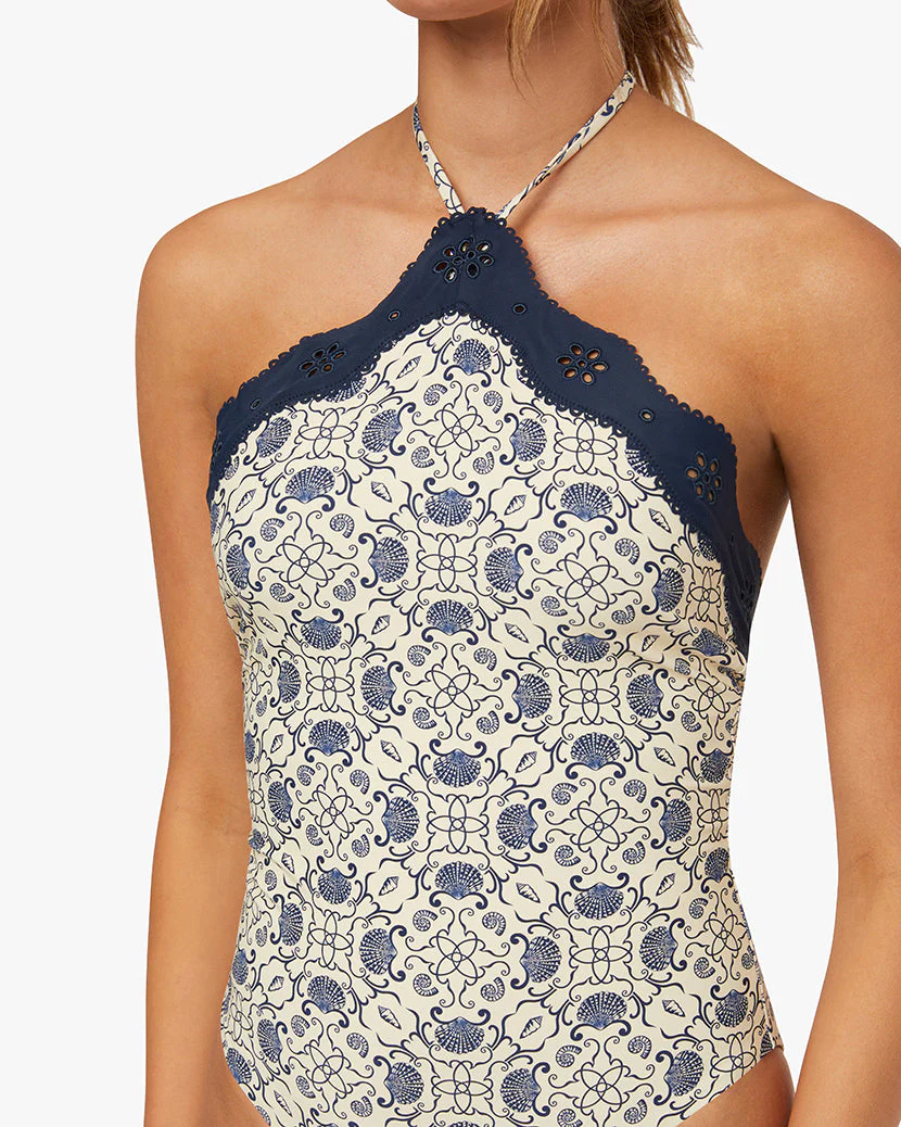 Eyelet Halter One Piece | Sandshell x Set Blue - Image 5