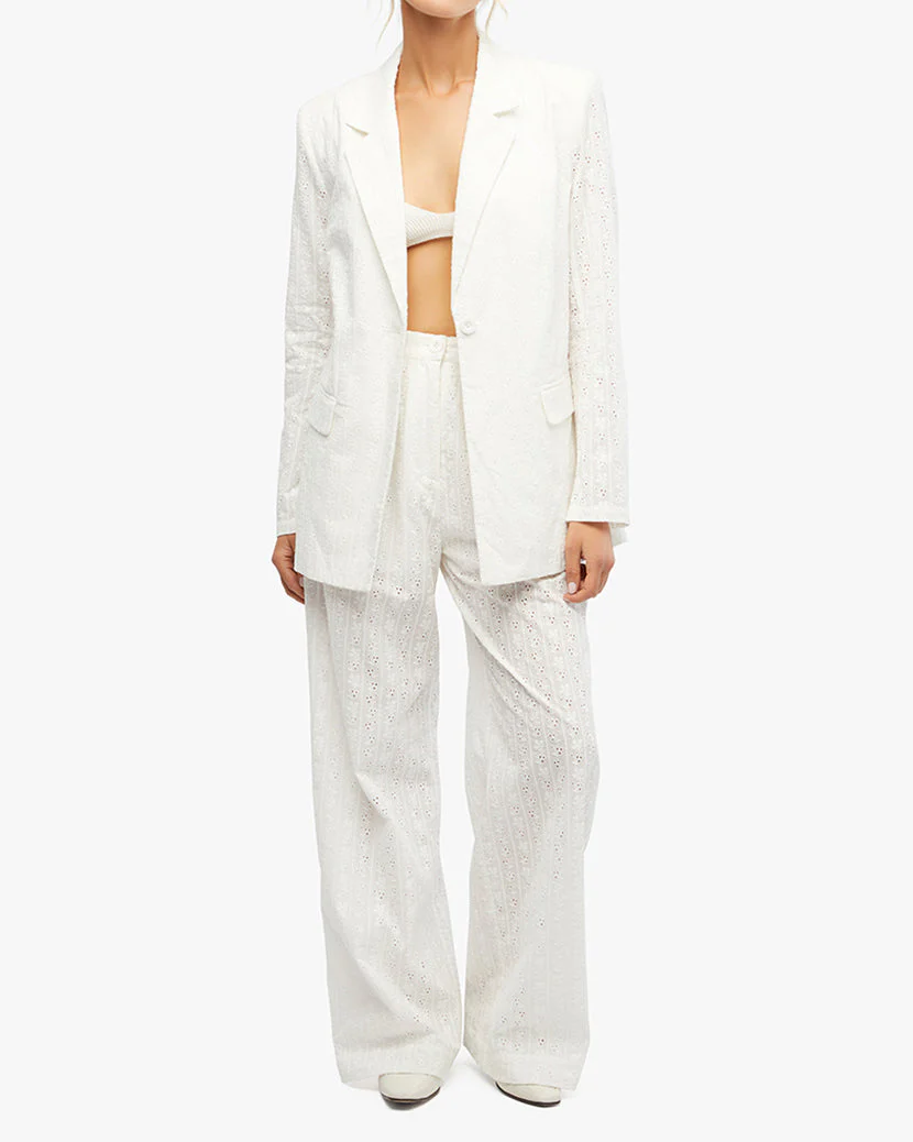 Eyelet Trousers | White - Image 7
