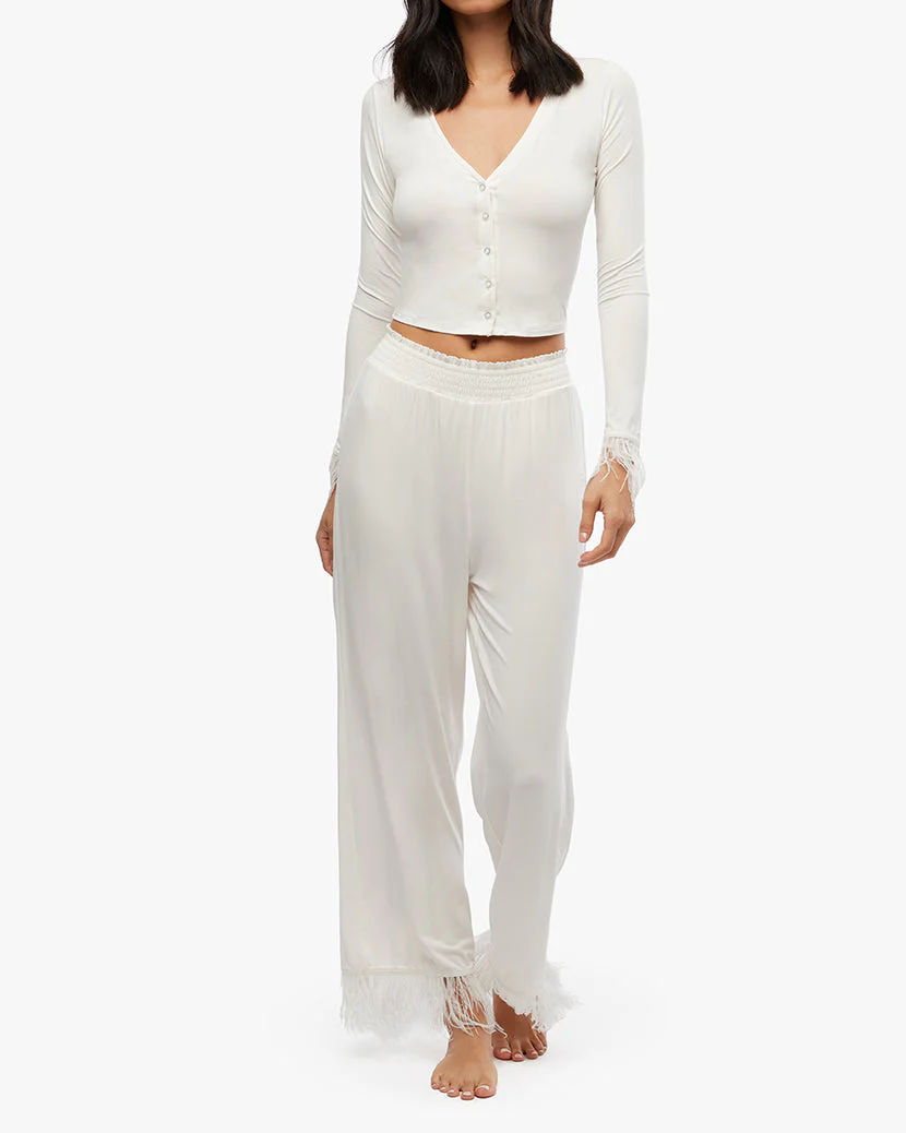 Feather Pull-On Pant | Ivory - Image 4