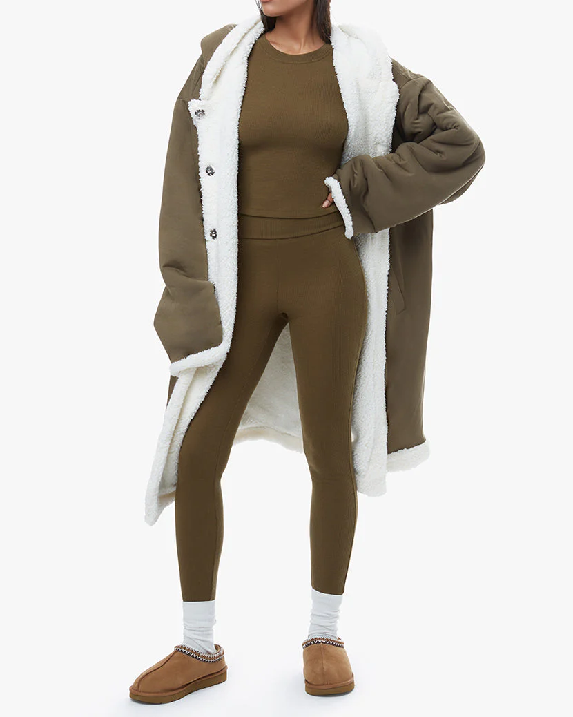 Fitted Waffle Crewneck | Kangaroo - Image 6