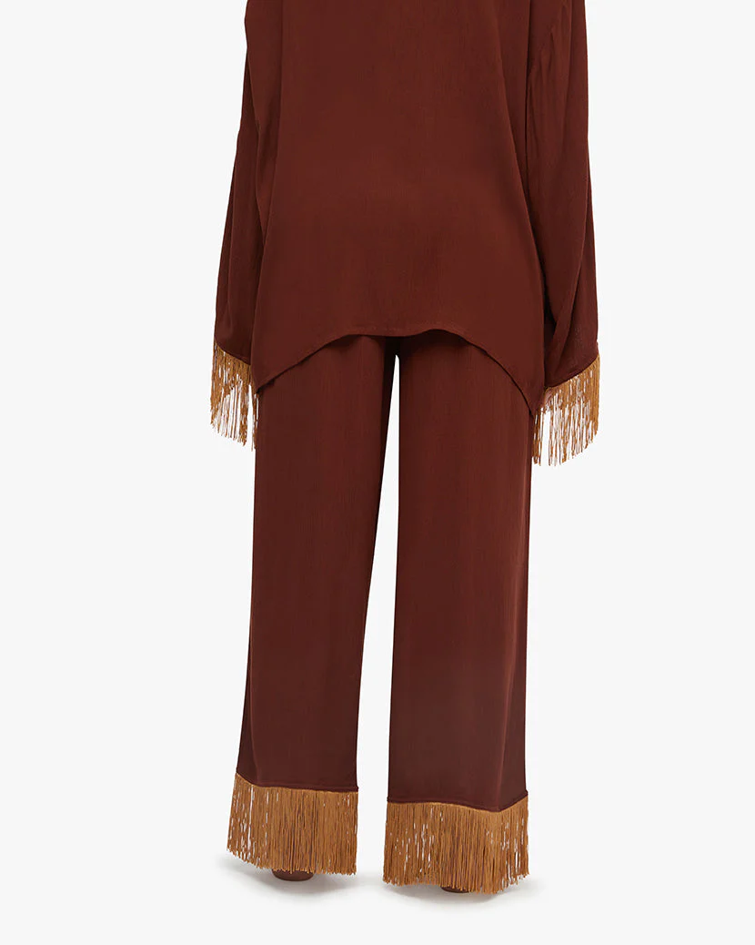 Fringe Smocked Pants | Saddle x Suede - Image 4