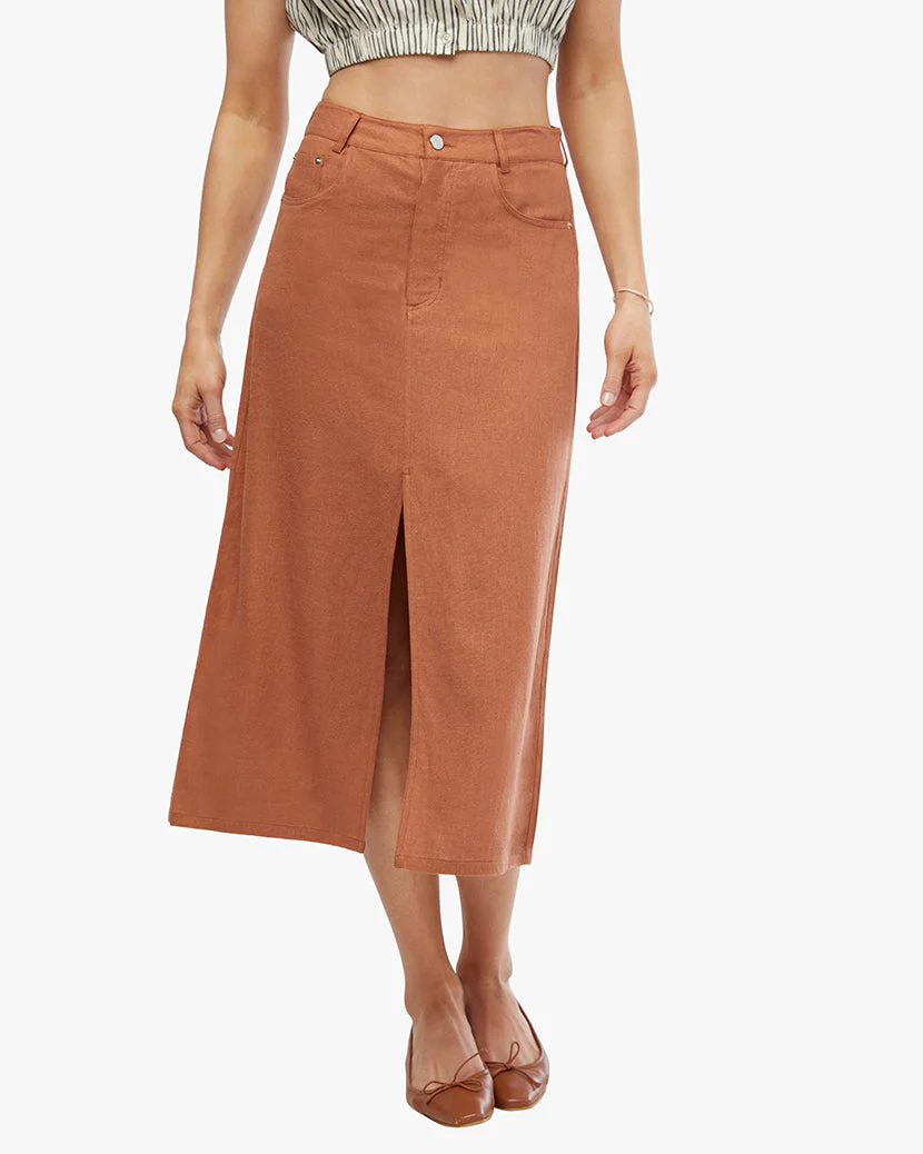 Front Slit Skirt | Bran - Image 4