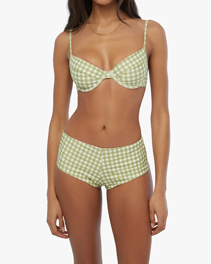 Full Coverage Gingham Underwire Bikini Top | Fern - Image 4