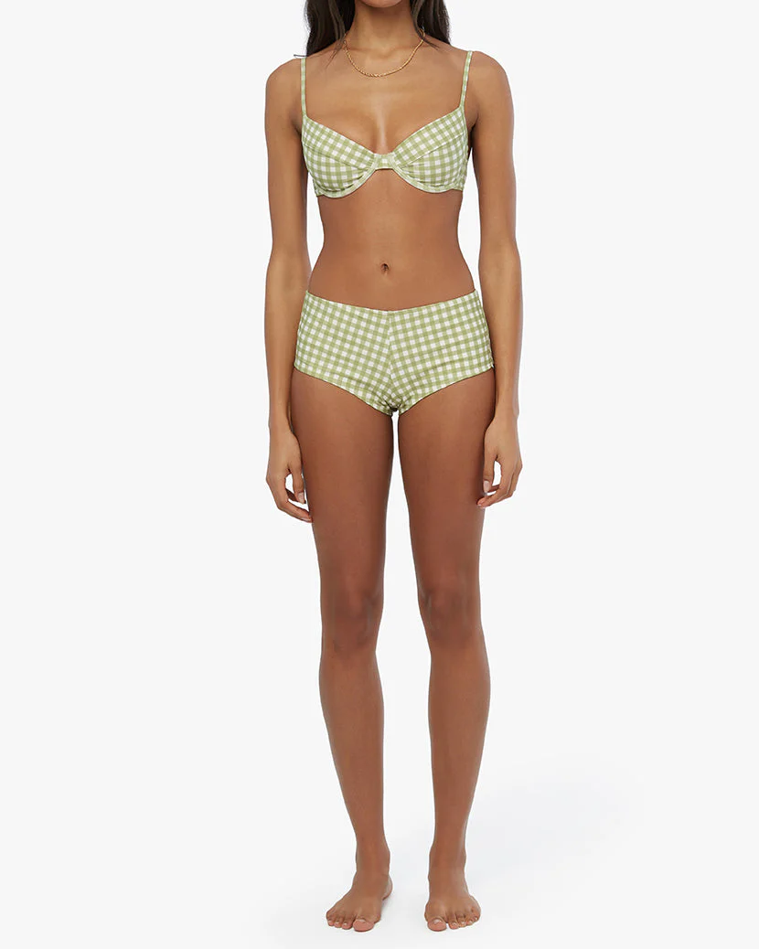 Full Coverage Gingham Underwire Bikini Top | Fern - Image 6