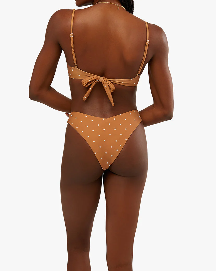 Full Coverage Underwire Micro Polka Dot Bikini Top | Biscotti - Image 5