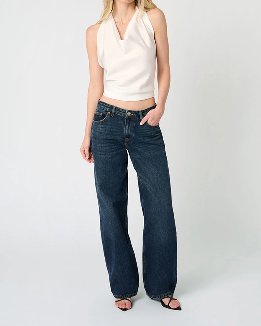 Halter Cowl Neck Top | White - Image 4