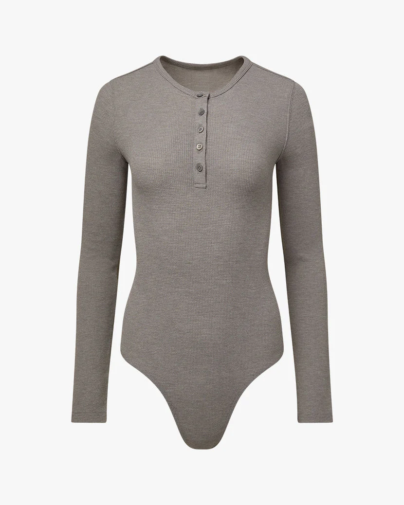Henley Bodysuit | Stone - Image 2