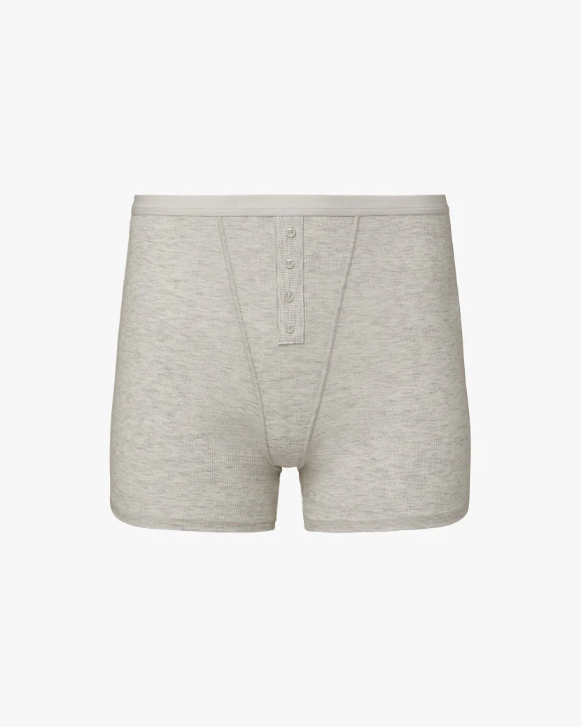 Henley Boy Short | Heather Grey - Image 3