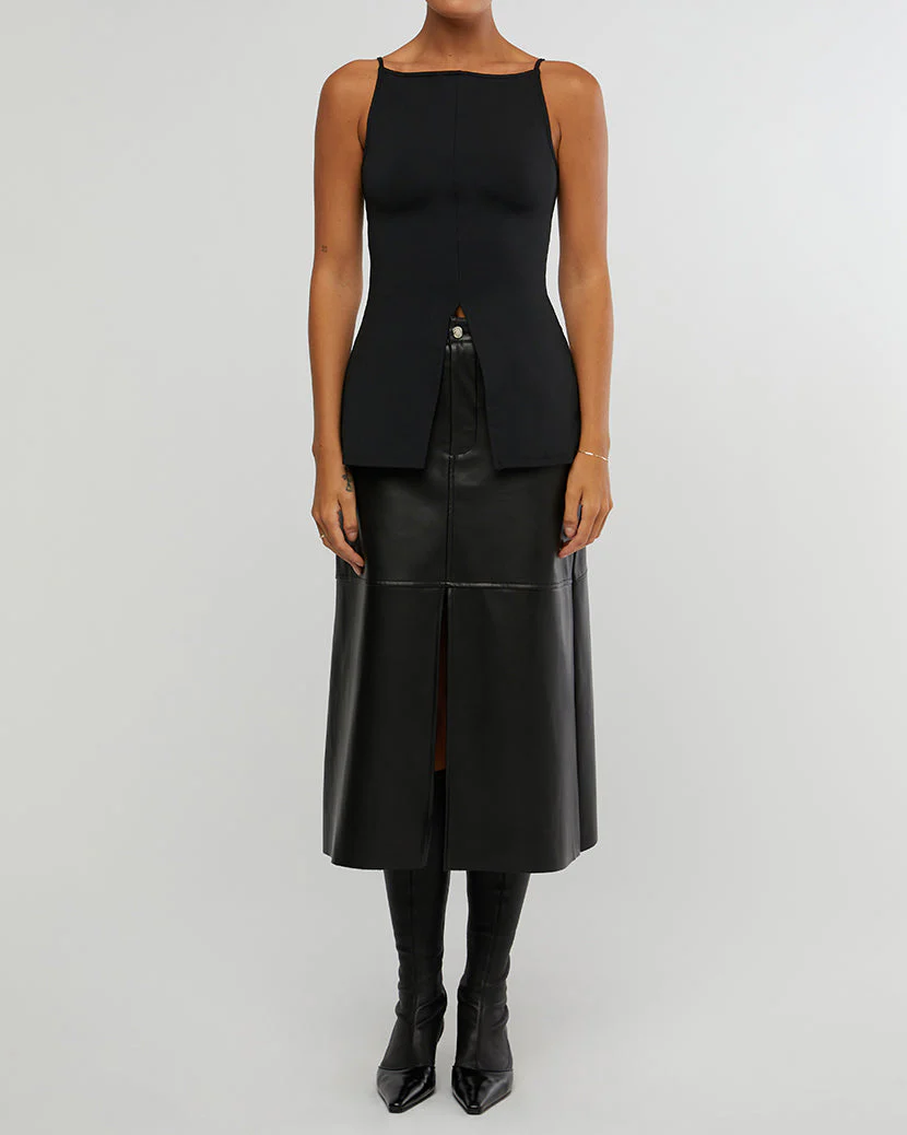 High Neck Fly Away Top | Black - Image 3