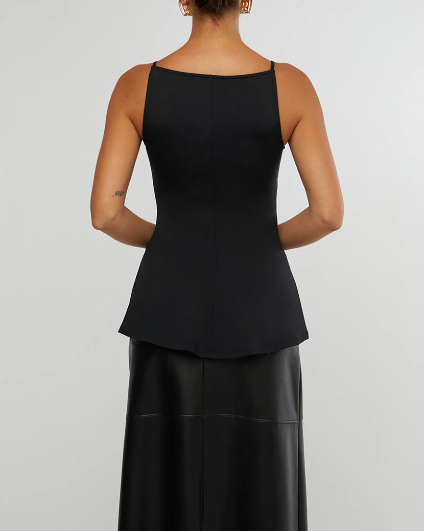 High Neck Fly Away Top | Black - Image 5