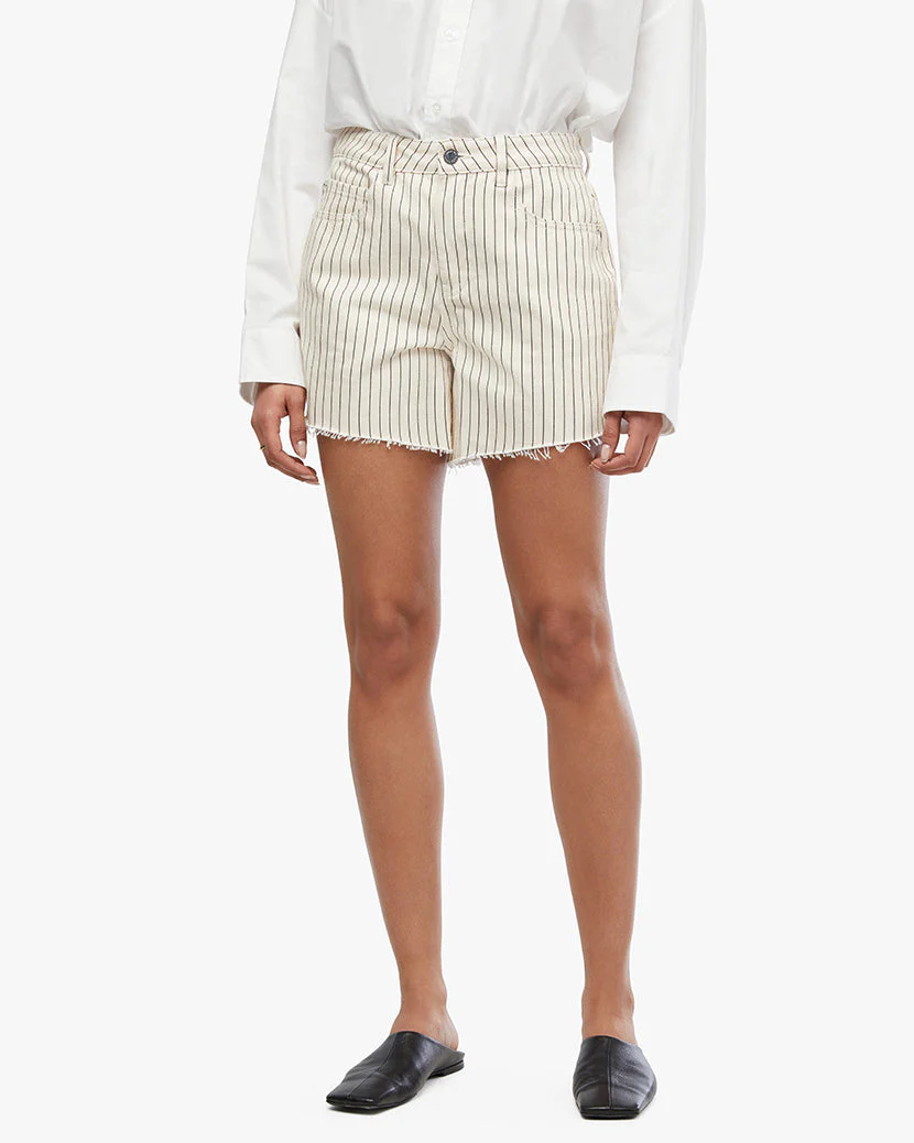 High Rise Flare Short | Antique White - Image 4