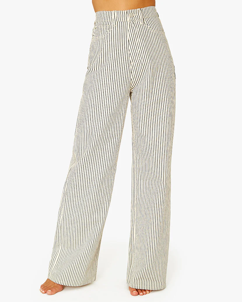 High-Rise Wide Leg Jean | Graphic Stripe - Image 4