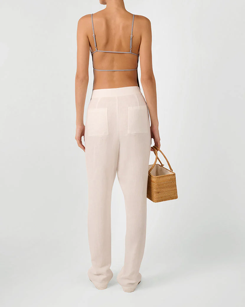 High Straight Neck Top | Dusty Blue - Image 6