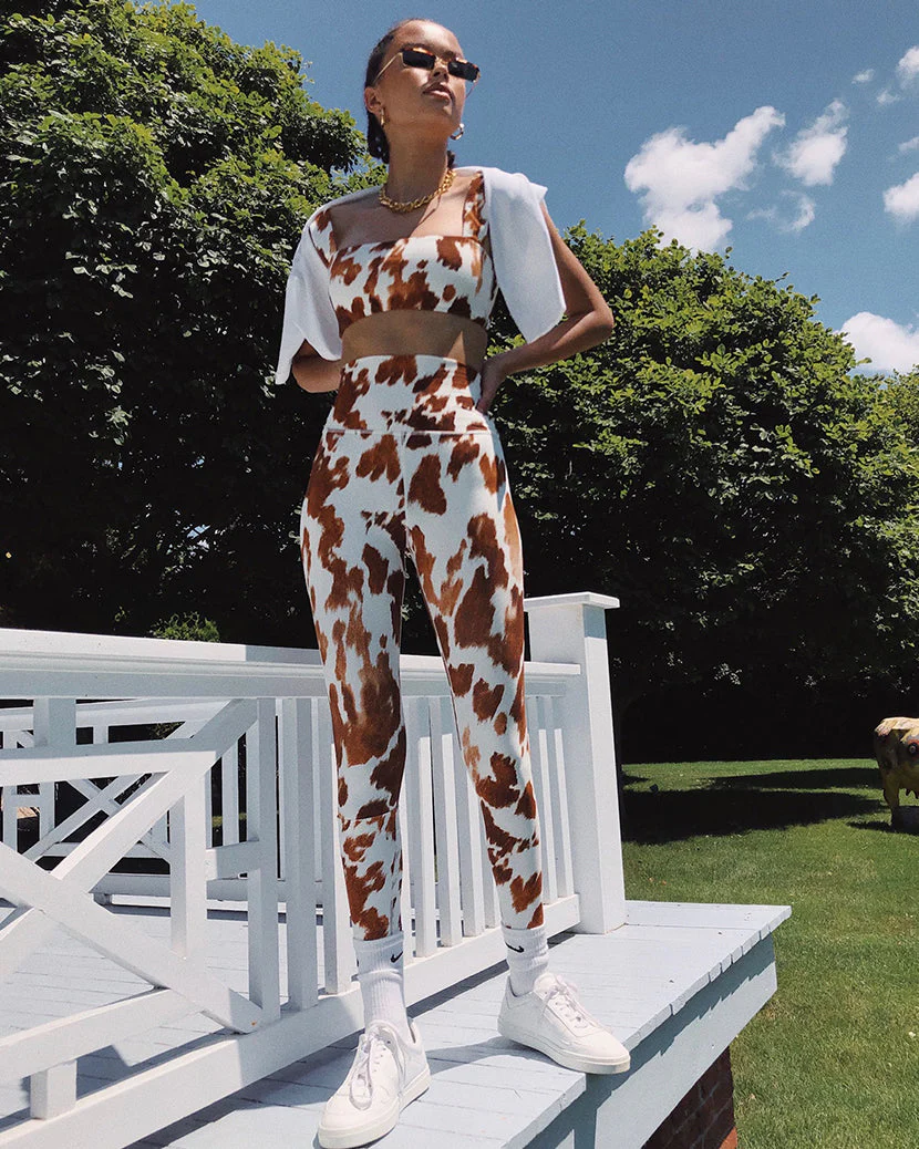 High Waist Leggings | Cowhide - Image 2