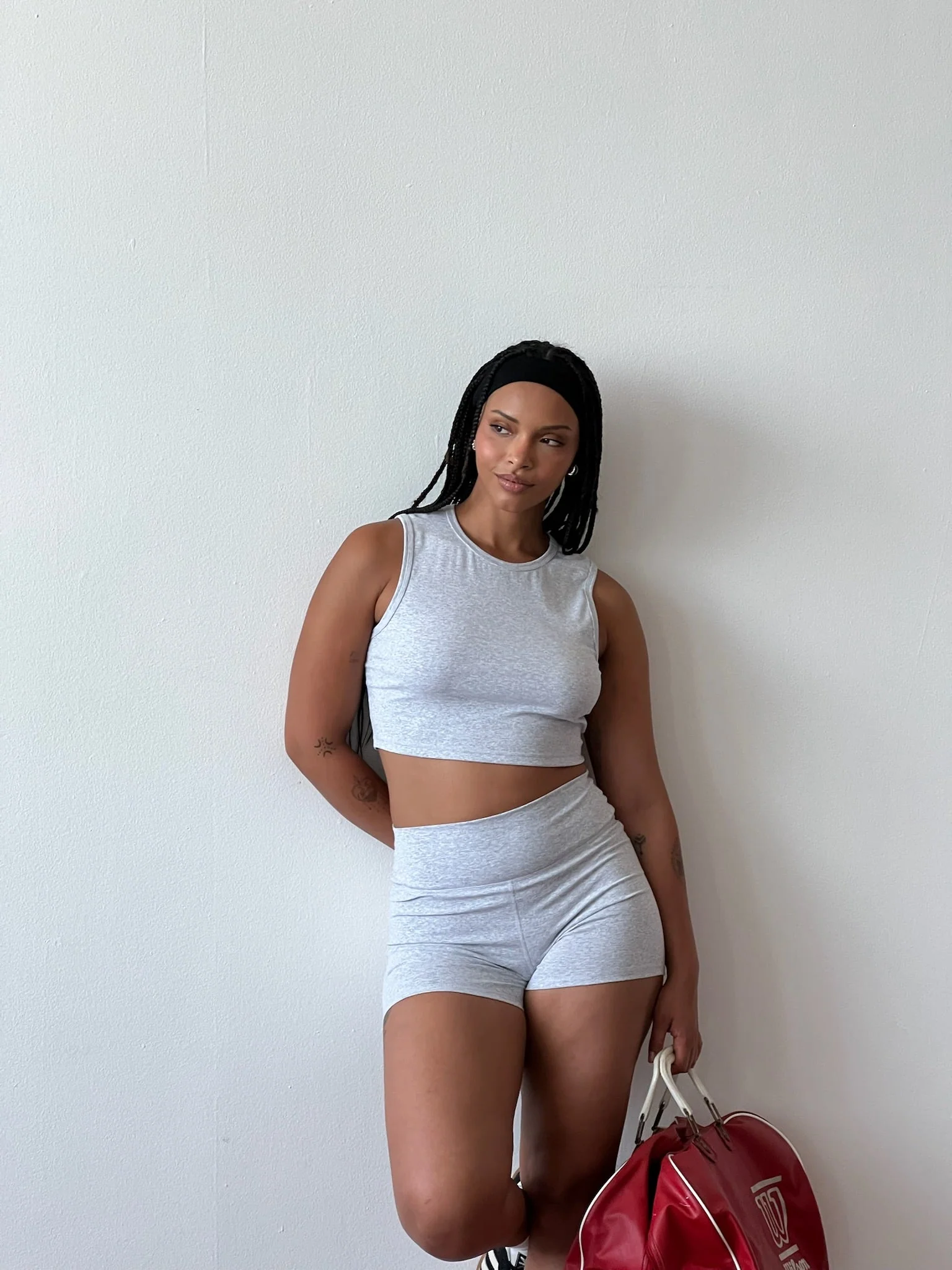 Hot Short | Light Heather Grey - Image 3