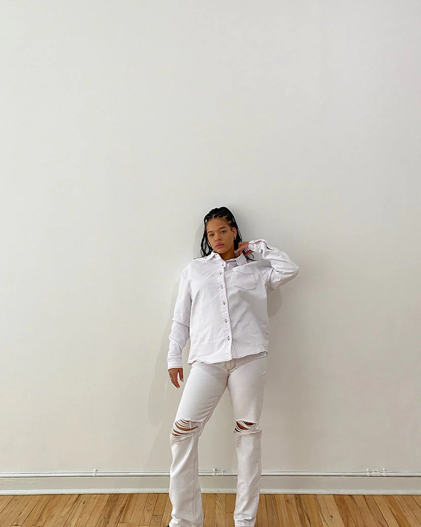 Icon Stretch Twill Denim Jean | Classic White - Image 4