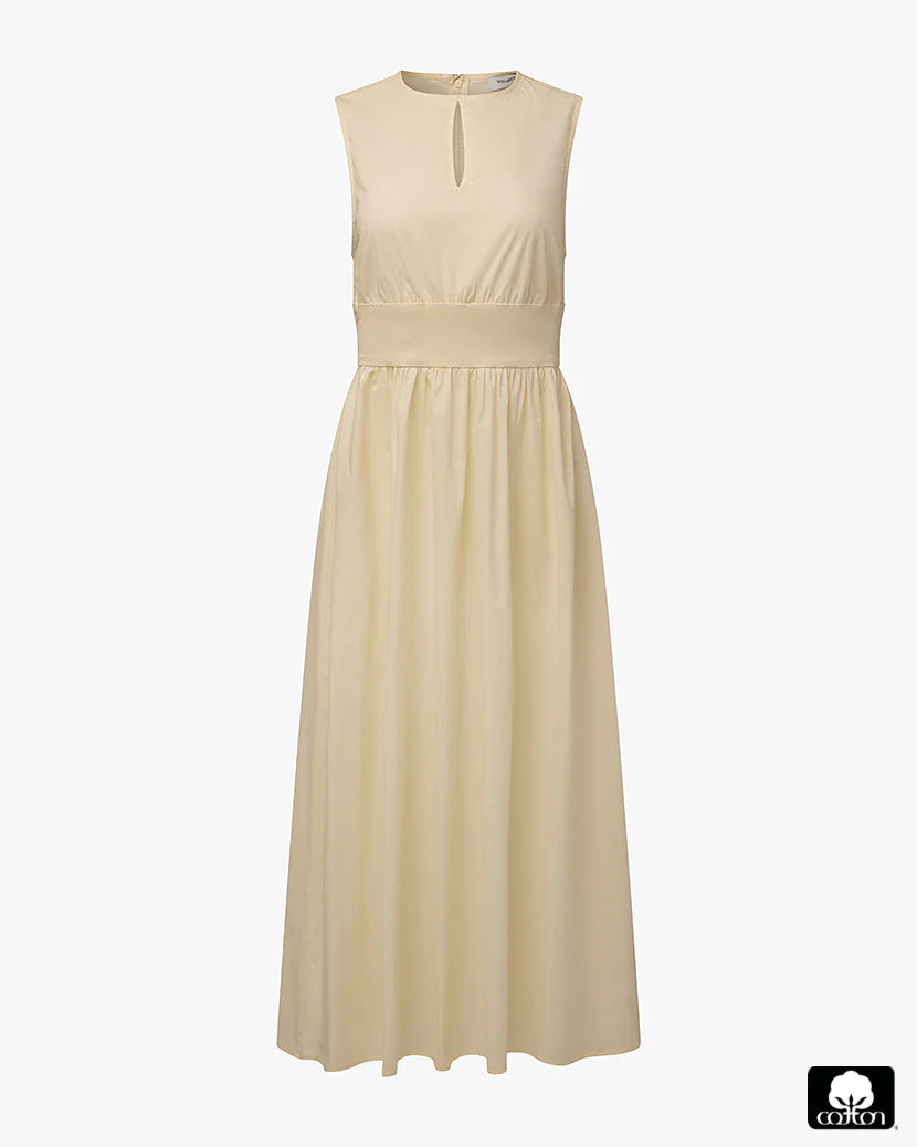 Keyhole Midi Dress | Ivory - Image 2