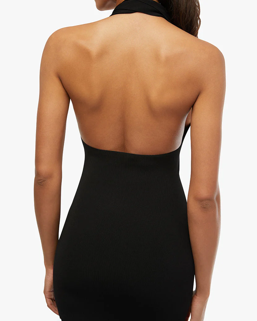 Knit Halter Maxi Dress | Black - Image 6