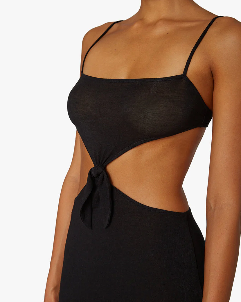 Knit Midi Dress | Knit Jersey Black - Image 5