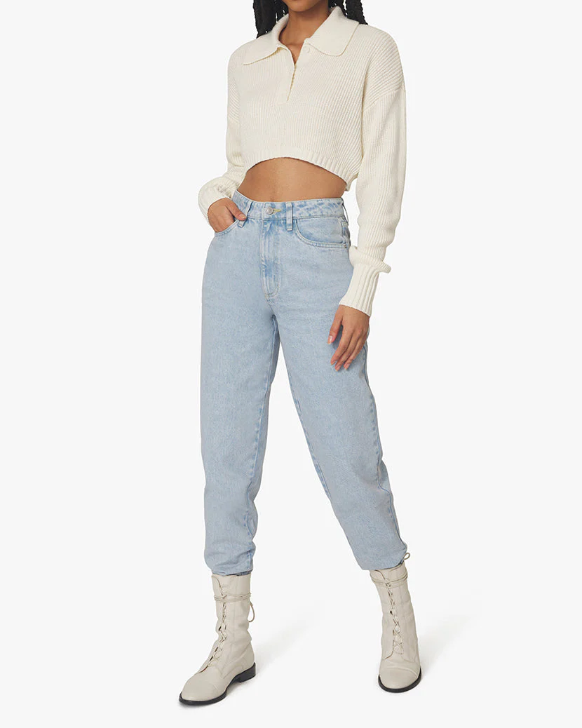 Knit Sweater Polo | Ivory - Image 6