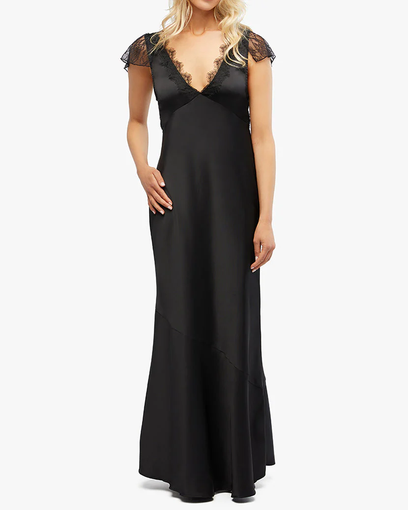 Lace Midi Slip Dress | Black - Image 7