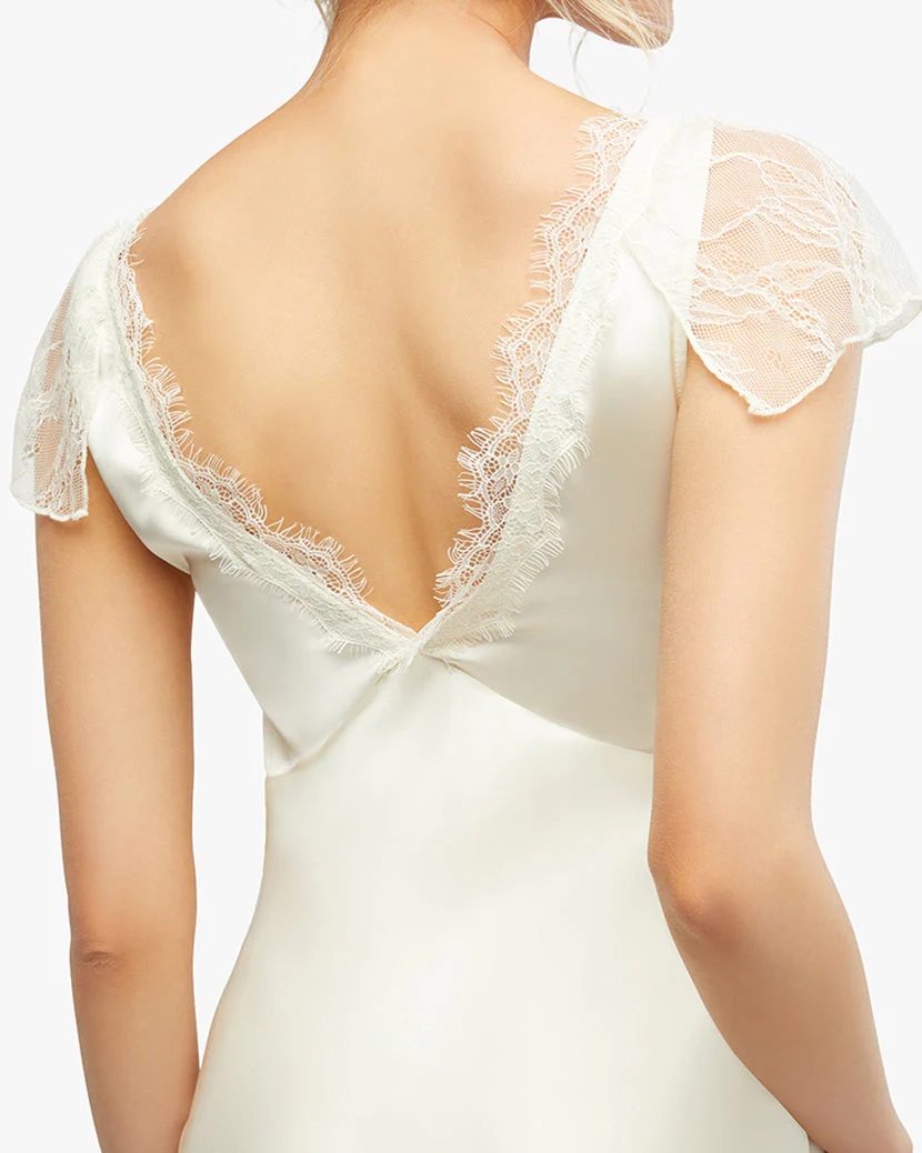 Lace Midi Slip Dress | Ecru - Image 5
