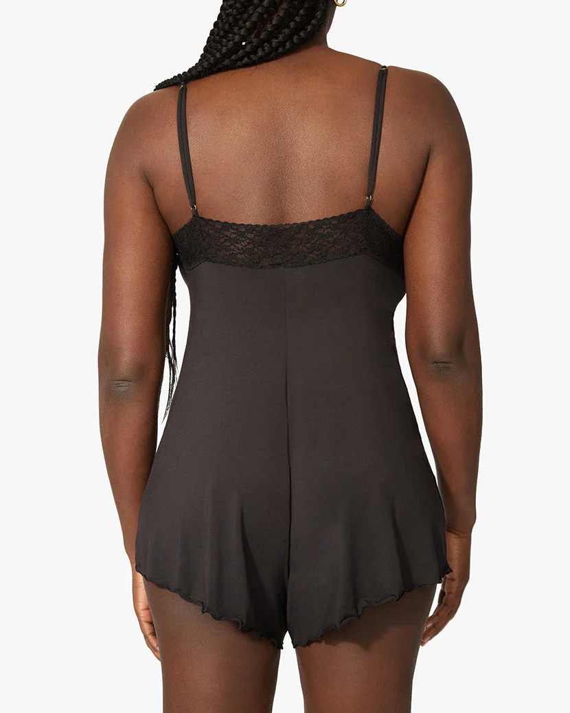 Lace Romper | Black - Image 4