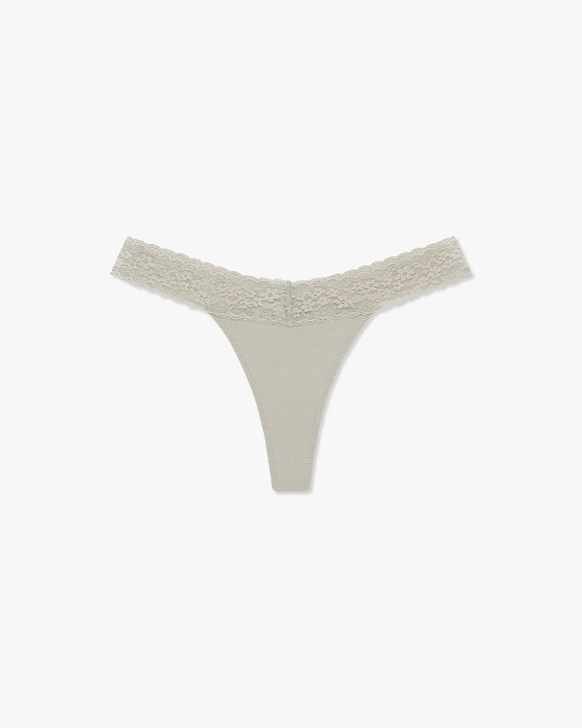 Lace Thong | Sage - Image 2