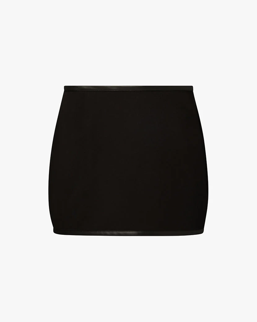 Linen Mini Skirt | Black - Image 2