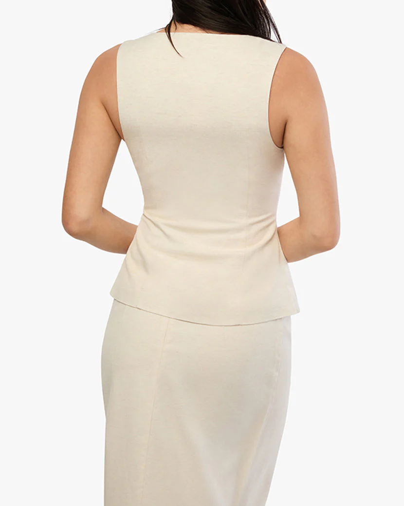 Long Line Vest | Ivory - Image 5
