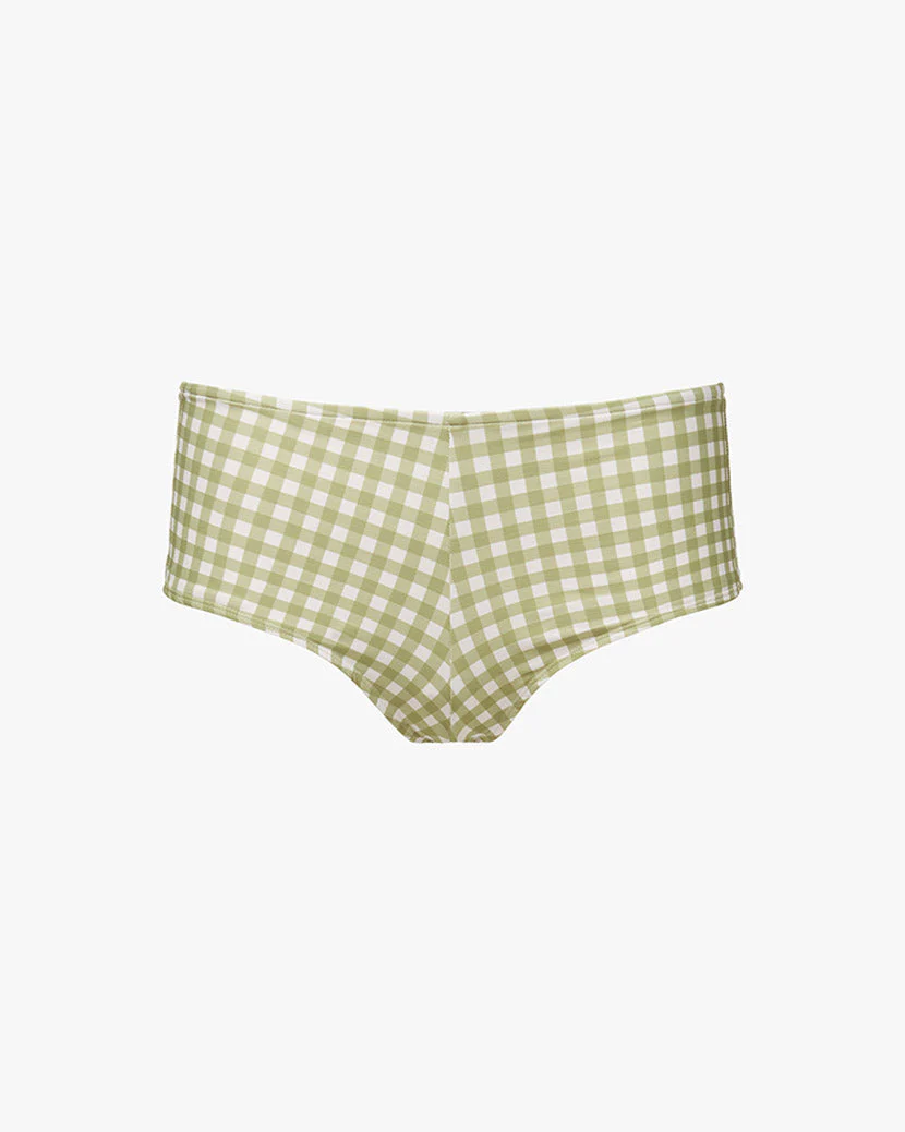 Low Rise Gingham Swim Short | Fern - Image 2