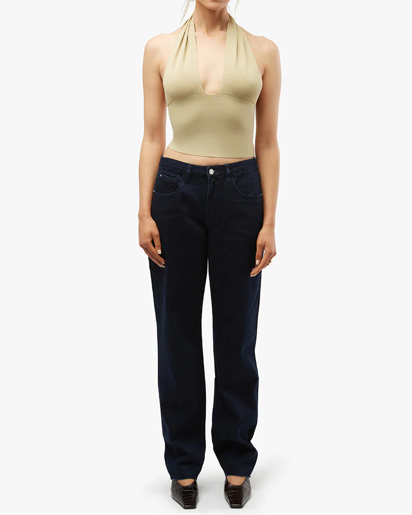 Low Rise Indigo Denim Dad Jean | Raw Blue Indigo Denim - Image 7