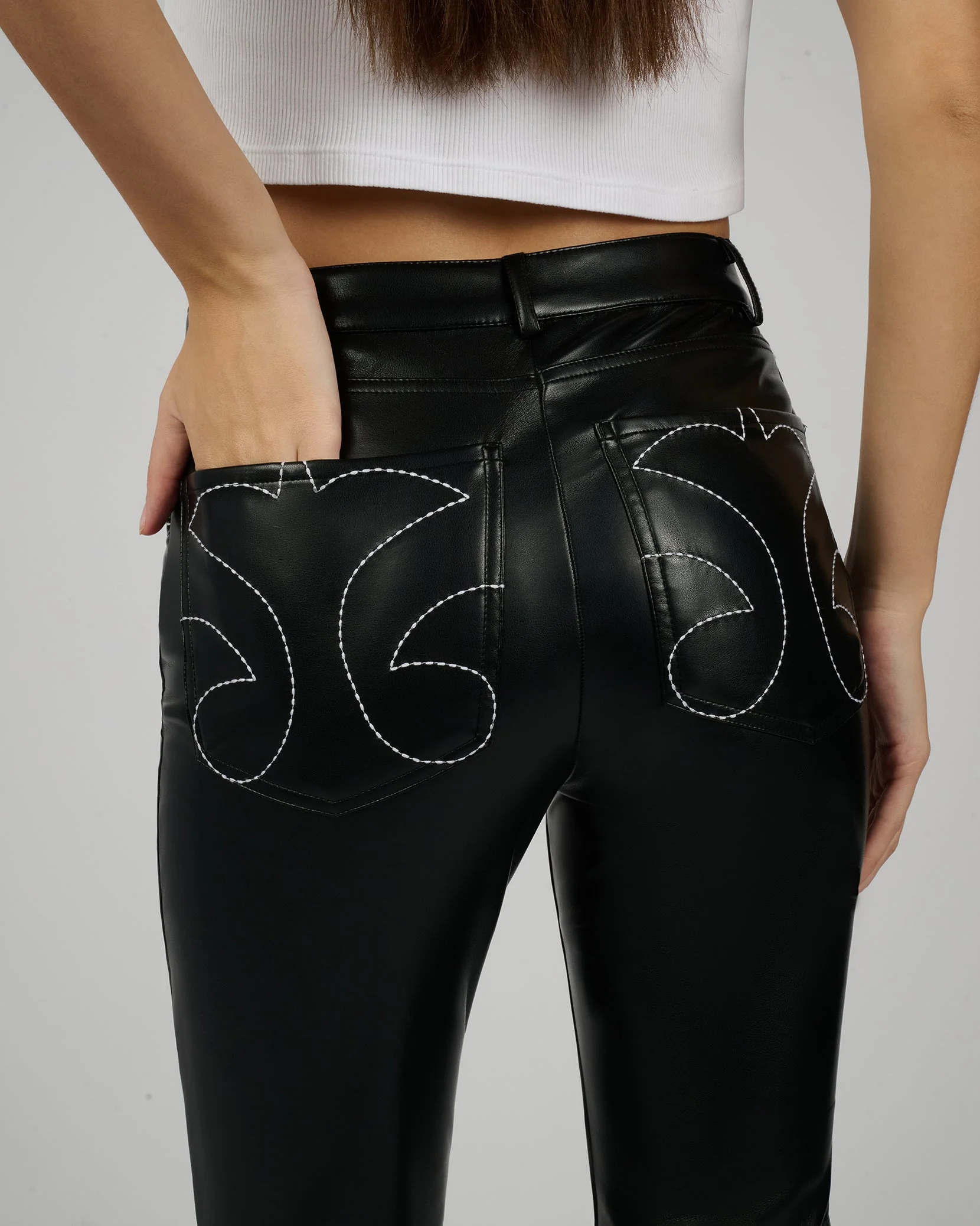 Low Rise Western Pant | Black - Image 6