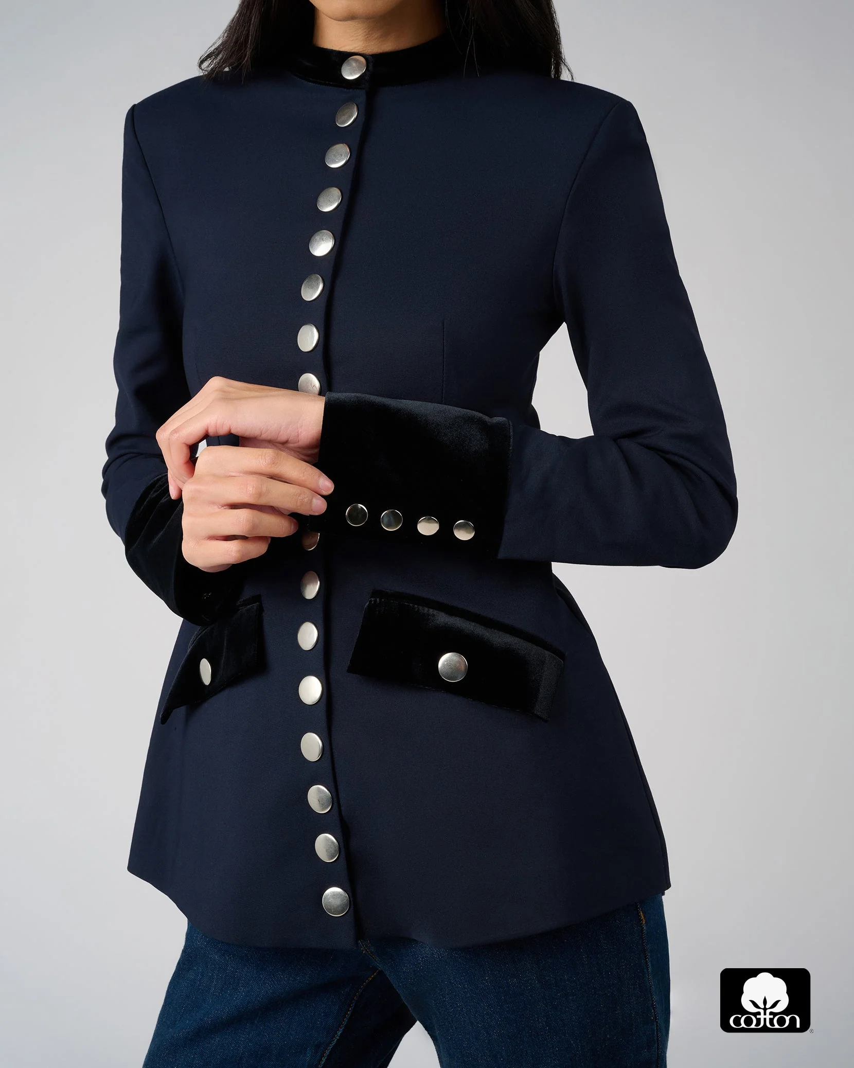 Military Blazer | Navy x Black - Image 6