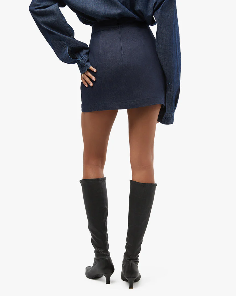 Mini Indigo Comfort Skirt | Raw Blue - Image 5