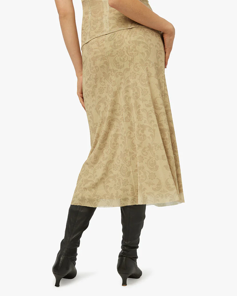 Moody Baroque Midi Skirt | Stone - Image 4
