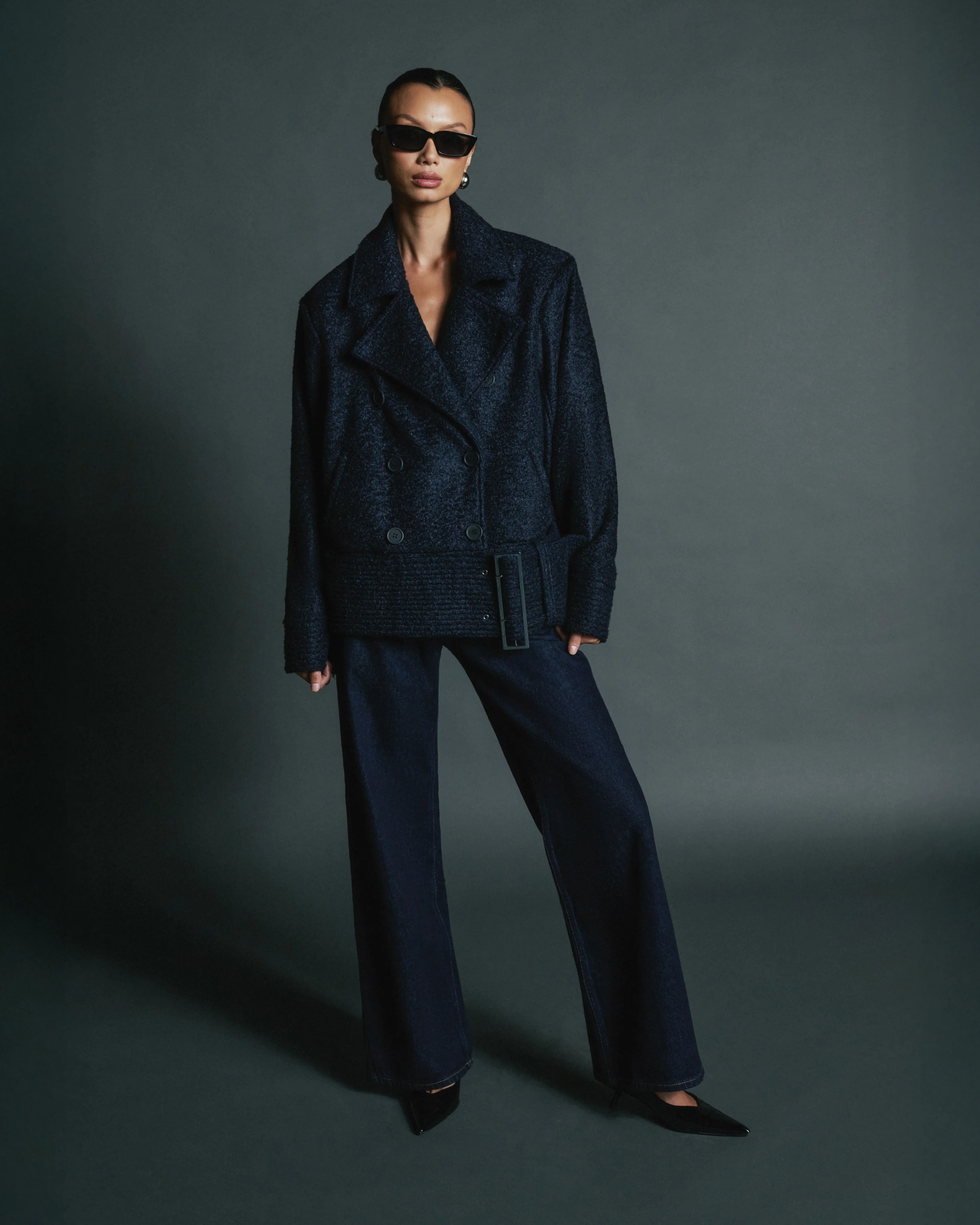 Moto Wool Jacket | Dark Navy - Image 2