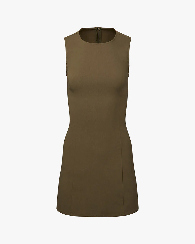 Muscle Tank Mini Dress | Dark Green - Image 2