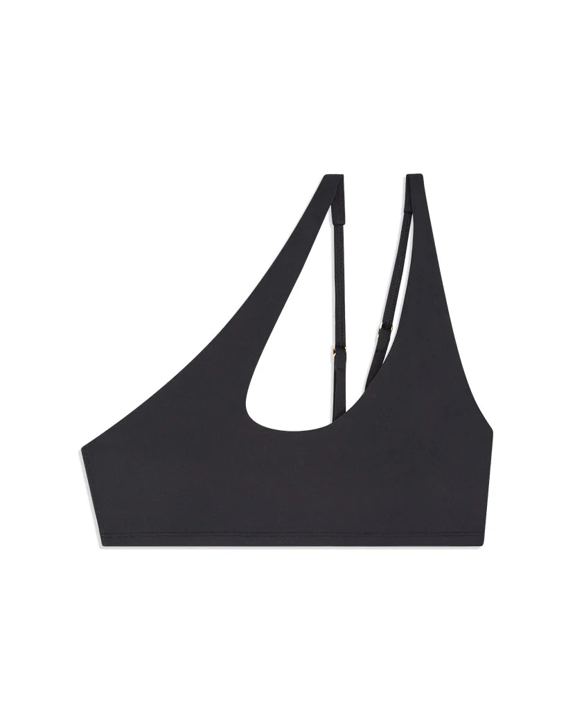 One Shoulder Bra Top | Black - Image 2