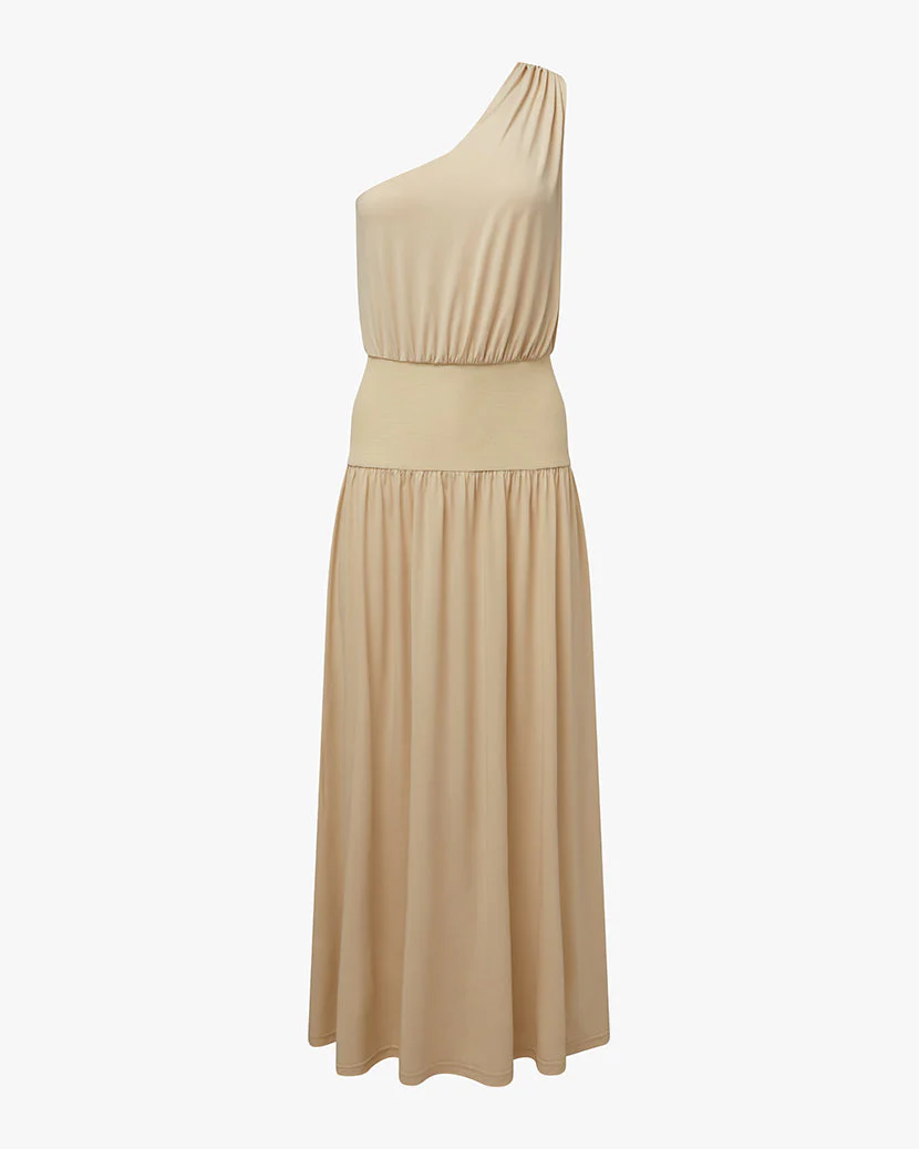 One Shoulder Maxi Dress | Wood Ash - Image 2