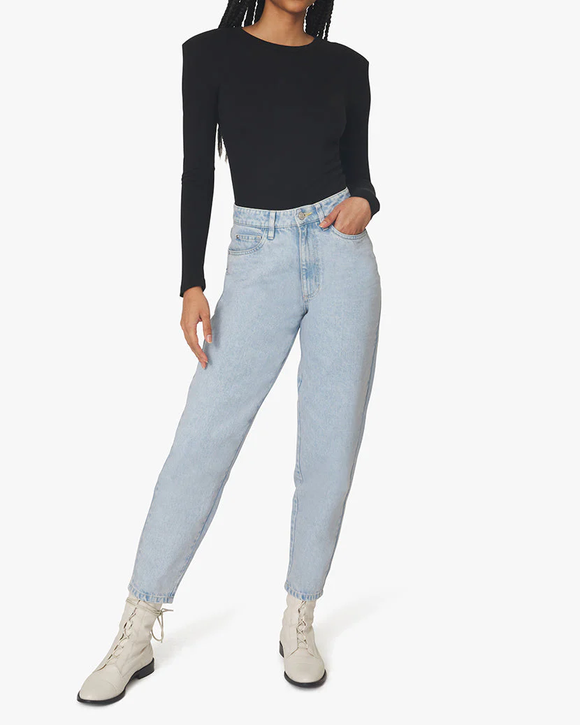 Open Back Jersey Knit Bodysuit | Black - Image 5