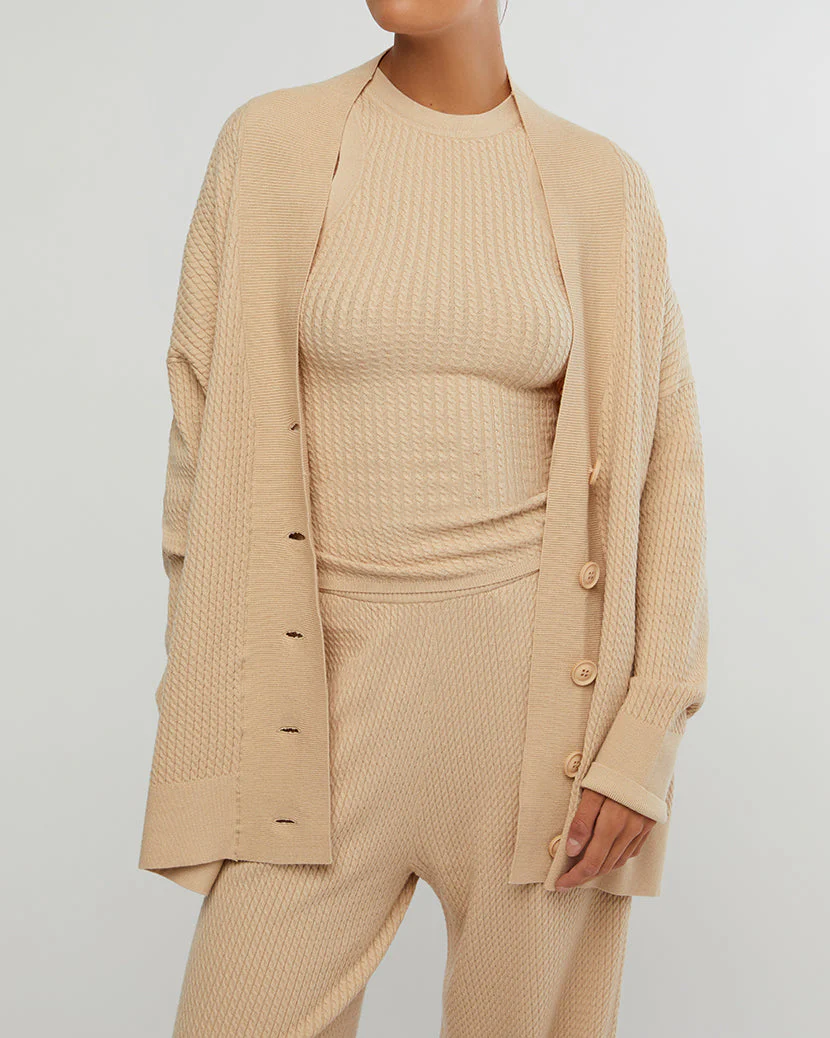 Oversized Cardigan | Beige